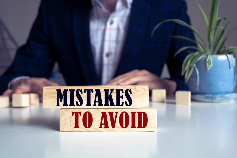 mistakes to avoid sign on desk